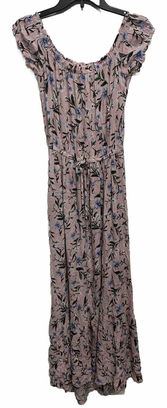 American Eagle Women's/Jr’s Pink Floral Midi Smocked Dress Size S Cottagecore